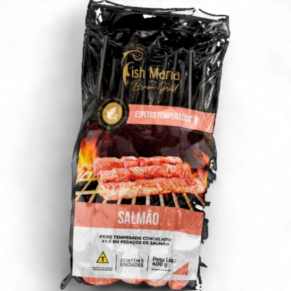 ESPETO DE SALMAO BRASA GRILL 400G