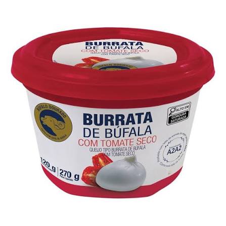 BURRATA DE BÚFALA COM TOMATE SECO POTE 120G