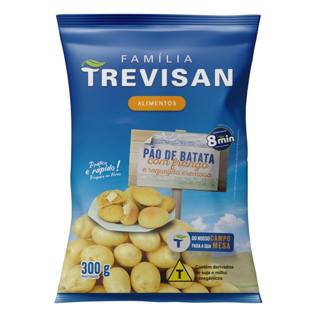 PÃO DE BATATA COM FRANGO E CATUPIRY 50g - PCT. 300g